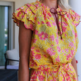 Batik Blouse in Sunshine Yellow by Arifah Studio