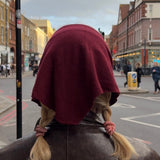 Dina Cashmere Triangle Scarf in Burgundy