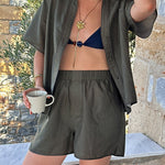 Matilda Linen Co Ord in Wasabi by It's 9PM