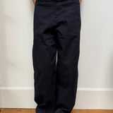 Lisa Barrel Leg Trousers in Navy