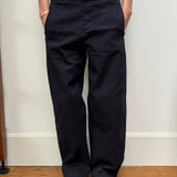 Lisa Barrel Leg Trousers in Navy