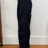 Lisa Barrel Leg Trousers in Navy