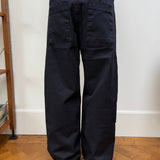 Lisa Barrel Leg Trousers in Navy