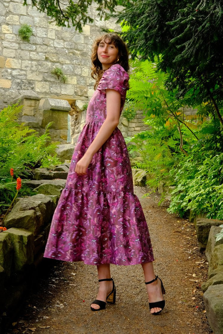 Zelda Plum Butterfly Dress by Mary Benson