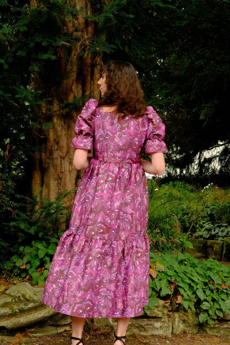 Zelda Plum Butterfly Dress by Mary Benson