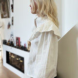 Ruffle Blouse in White