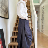 Ruffle Blouse in White