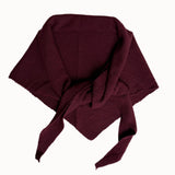 Dina Cashmere Triangle Scarf in Burgundy