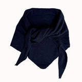 Dina Cashmere Triangle Scarf in Navy