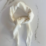 Dina Cashmere Triangle Scarf in Cream