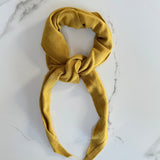 Dina Cashmere Triangle Scarf in Mustard
