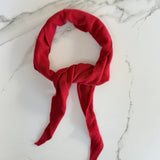 Dina Cashmere Triangle Scarf in Red