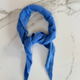Dina Cashmere Triangle Scarf in Cornflower Blue
