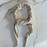 Dina Cashmere Triangle Scarf in Oat