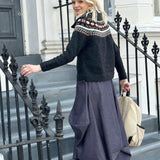Safia Denim Midi Skirt in Denim Chambray
