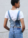 Upcycled Denim Deconstructed Corset by Fanfare