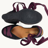 Ibiza Wedge - Black and Pink
