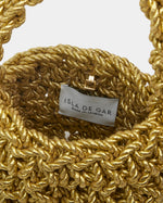 Hive Bucket Bag in Gold Metallic Cord by Isla de Gar