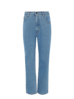 Women's High Waisted Plain Blue Jeans | Sustainable & Recycled | Fanfare