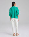 Sirena Italian Cardigan in Green by Cape Cove