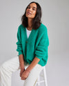 Sirena Italian Cardigan in Green by Cape Cove