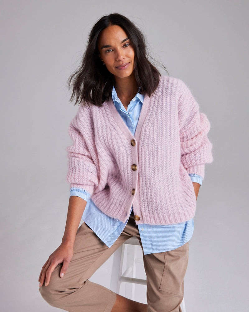 Sirena Italian Cardigan in Light Pink by Cape Cove