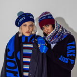 Fairisle Beanie in Klein & Claret