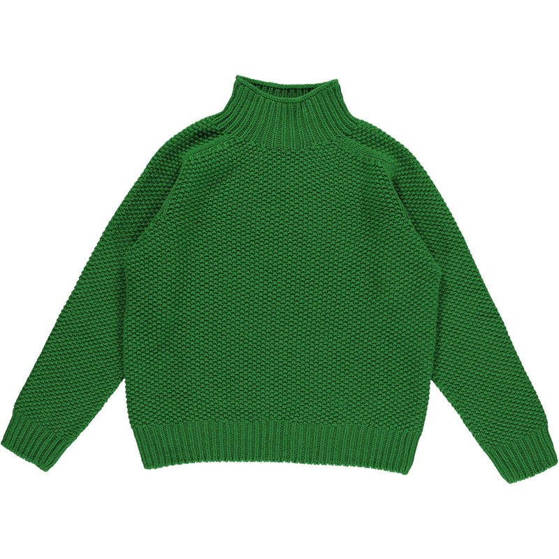 Moss Stitch Chunky Sweater in Pagoda Green by Quinton + Chadwick