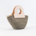 Woven Bag in Checkerboard & Natural by LPOL