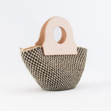 Woven Bag in Checkerboard & Natural by LPOL