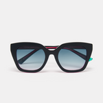 Lauryn Large Cat Eye Sunglasses Black Pink by Zoe de Pass Eyewear