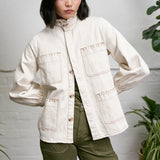 Pablo Denim Jacket in Ecru