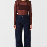 Eden Wide Leg Jean in Blue Moon