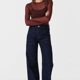 Eden Wide Leg Jean in Blue Moon