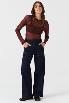 Eden Wide Leg Jean in Blue Moon