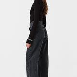 Nina Barrel Leg Jean in Raven