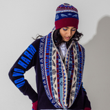 Fairisle Beanie in Klein & Claret
