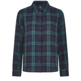 Mel Organic Cotton Checked Shirt in Navy/Green
