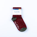 Elsie Merino Wool Sock - Avocado & Burgundy