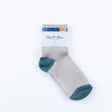 Elsie Merino Wool Sock - Natural / Blueberry