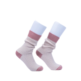 Elsie Merino Wool Sock - Natural / Tea Rose