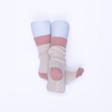 Elsie Merino Wool Sock - Natural / Tea Rose
