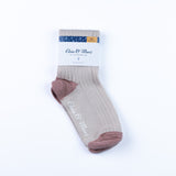 Elsie Merino Wool Sock - Natural / Tea Rose