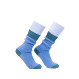 Elsie Merino Wool  Sock - Sky / Blueberry