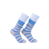 Marj Merino Stripe Sock - Natural / Sky