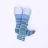Marj Merino Stripe Sock - Sky / Blueberry
