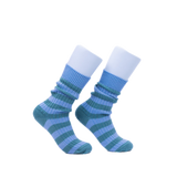 Marj Merino Stripe Sock - Sky / Blueberry