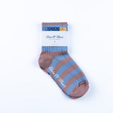 Marj Merino Stripe Sock - Tea Rose / Sky