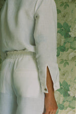 Maya Linen Trousers in White by Má + Lin