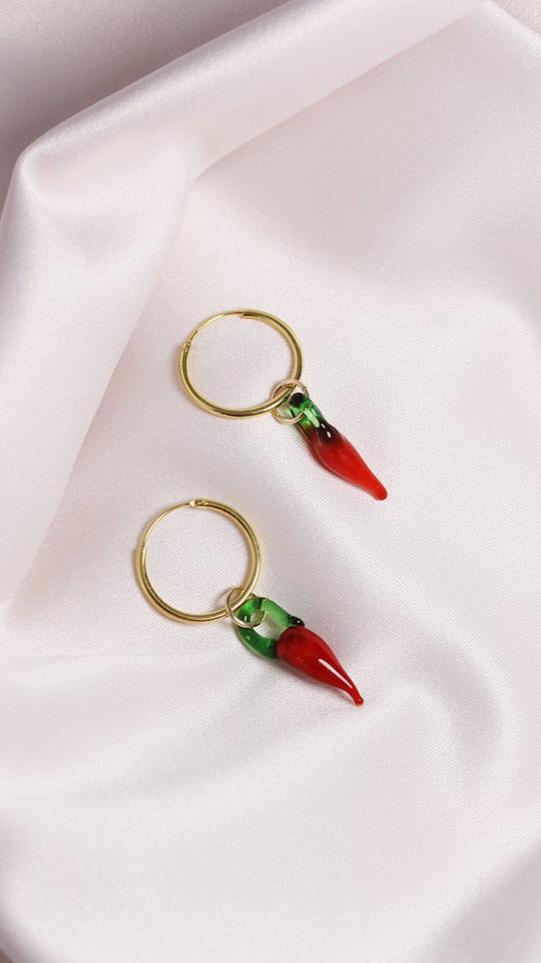 Chilli Pepper Earrings Mini by Alison Fern